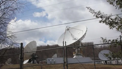 Satellite Base Receivers Stock Footage 4575551