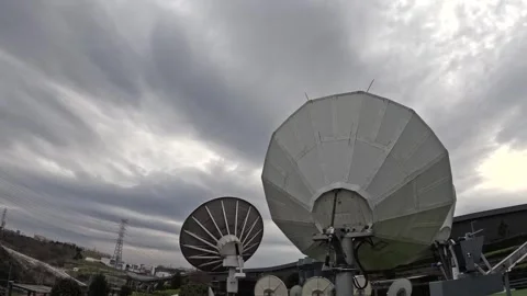 Satellite Base Station City Stock Footage 339970551