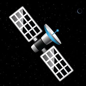 Satellite blue planet Stock Illustration
