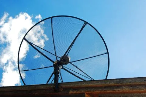 Satellite in the blue sky Stock Photos