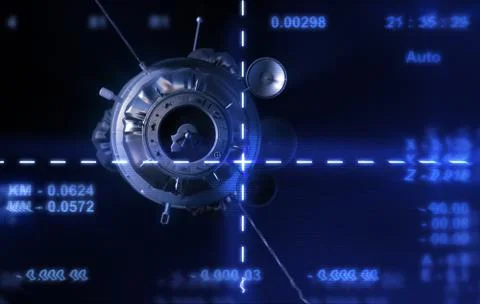 Satellite from camera Stock Illustration