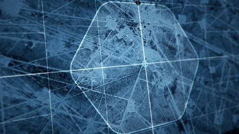 Satellite Camera Scanning Map Futuristic and Modern Spy Technology Stock Footage 120514986