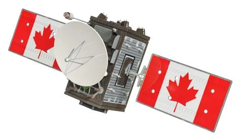 Satellite of Canada, 3D rendering Illustrazione stock