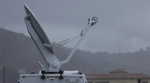 Satellite on a cloudy day Stock Footage 46463333