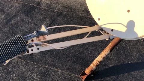 Satellite Communication Dish. Wireless Internet, Wireless Data Transfer. Sp.. Stock Footage 225033265