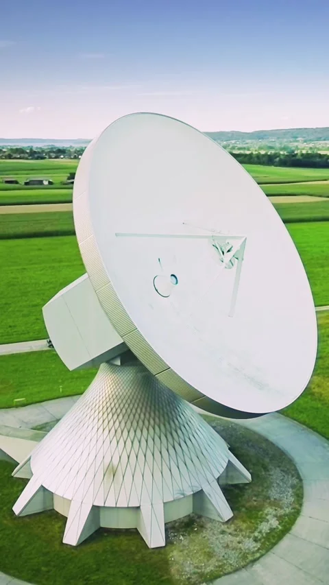 Satellite communication ground station, Erdfunkstelle Raisting, Germany, Stock Footage 283338228