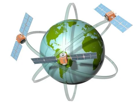 Satellite communication Stock Illustration