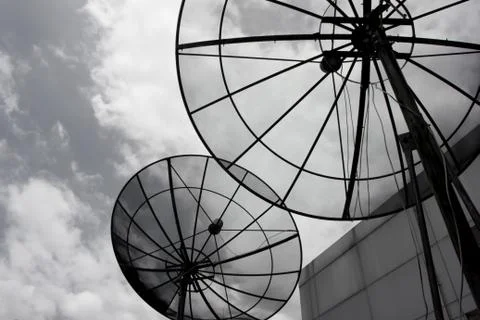 Satellite communication Stock Photos