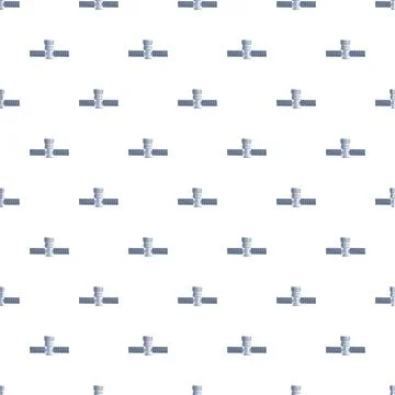Satellite communication technology repeating pattern on white Stock Illustration