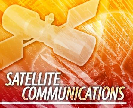 Satellite communications Abstract concept digital illustration Stock Illustration