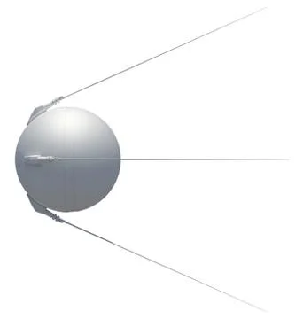 Satellite communications. Isolated on white Stock Illustration