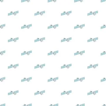Satellite communications technology seamless pattern background Illustrazione stock