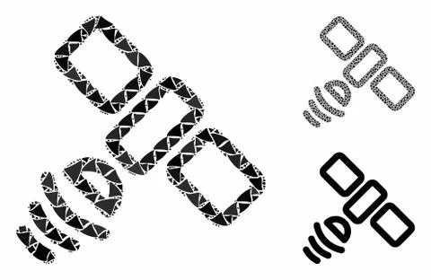 Satellite Composition Icon of Rough Items Stockillustratie