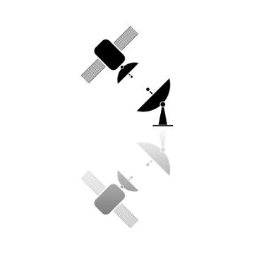 Satellite Connection icon flat Stock Illustration