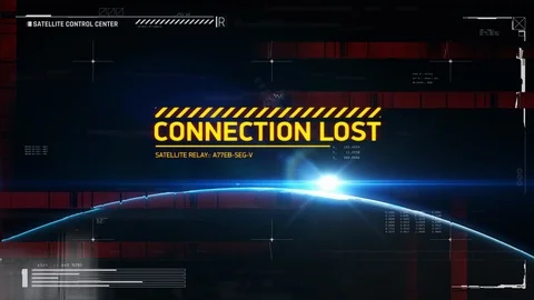 Satellite connection lost, hacking, launch failure, malfunction, system breach Stock Footage 113509154