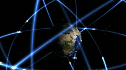 Satellite constellation animation Stock-Footage 12280881