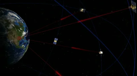 Satellite constellation animation Stock-Footage 12280885