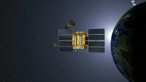 Satellite constellation animation Stock-Footage 12281848