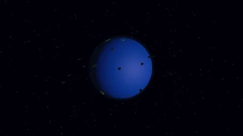 Satellite Constellation Orbit 4K Stock Footage 338383542
