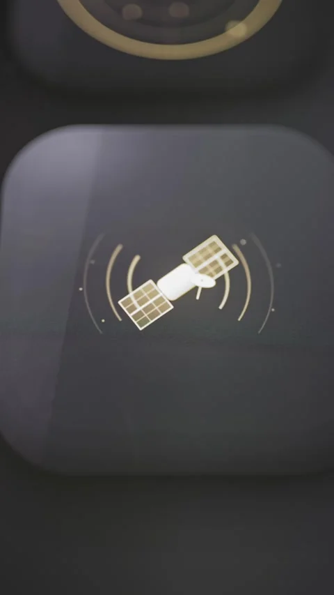 Satellite control tile opens tracking tools Stock Footage 342496985