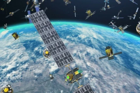 Satellite Debris NTSC Stock Footage 101260221