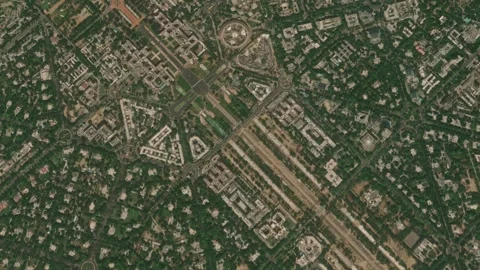 Satellite Delhi map background loop. Spi... | Stock Video | Pond5