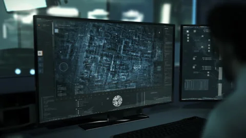 Satellite detection innovation program identifies the exact target location Stock Footage 277872229