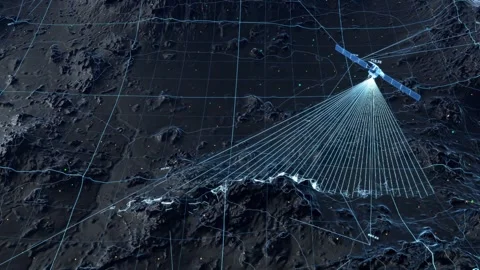 Satellite detection, mapping, remote sensing, terrain scanning Stock Footage 330064648