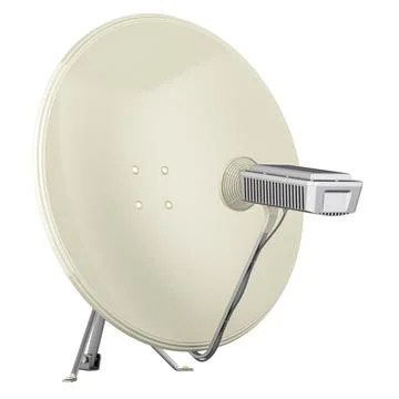 Satellite dish, 3D rendering Stock Illustration