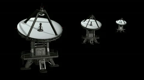 Satellite Dish Animation 4 Video stock 705716