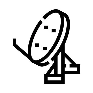 Satellite dish antenna receiving broadcasting signal technology Illustration