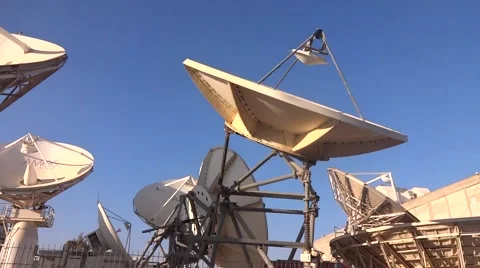 Satellite dish antennas Stock Footage 40502356
