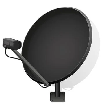 Satellite Dish Black Stock Illustration
