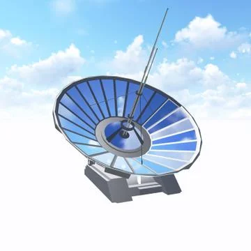 Satellite dish with clipping path Stock Illustration