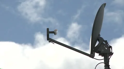Satellite Dish clouds Video stock 8837737