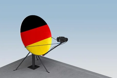 Satellite dish with the flag of Germany Stock Illustration