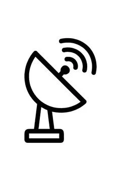 Satellite dish Flat Icon Perfect for Web, UI Design, and Graphic Design. Stock Illustration