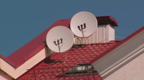 Satellite dish. Stock Footage
