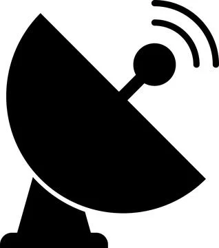 Satellite dish icon. Stock Illustration
