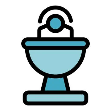 Satellite dish icon vector flat Stock Illustration