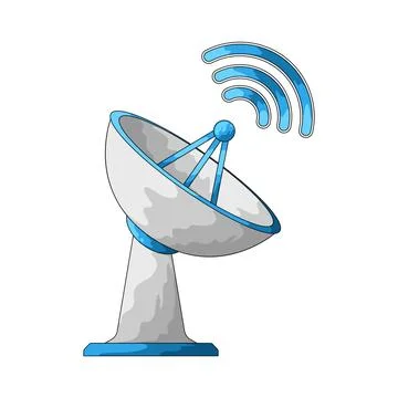 Satellite dish illustration Stock Illustration
