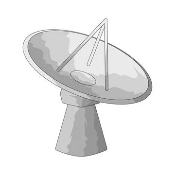 Satellite dish illustration Stock Illustration