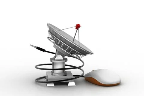 Satellite dish for internet application Free Stock Illustration