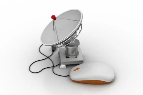 Satellite dish for internet application Free Stock Illustration
