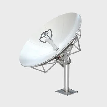 Satellite dish isolated on white background 3d illustration Stock Illustration