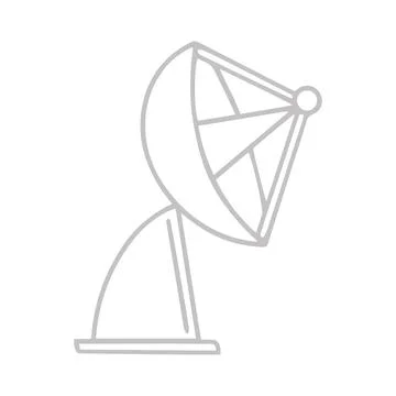 Satellite Dish Line Icon Stock Illustration