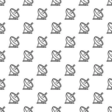 Satellite dish pattern broadcasting global communication signals 스톡 일러스트