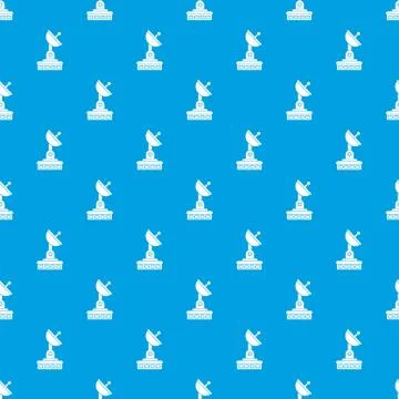 Satellite dish pattern seamless blue 스톡 일러스트