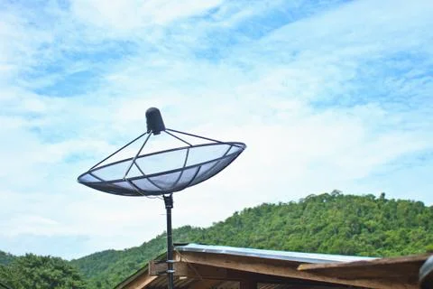 Satellite dish Foto stock