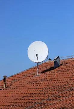 Satellite dish Foto stock